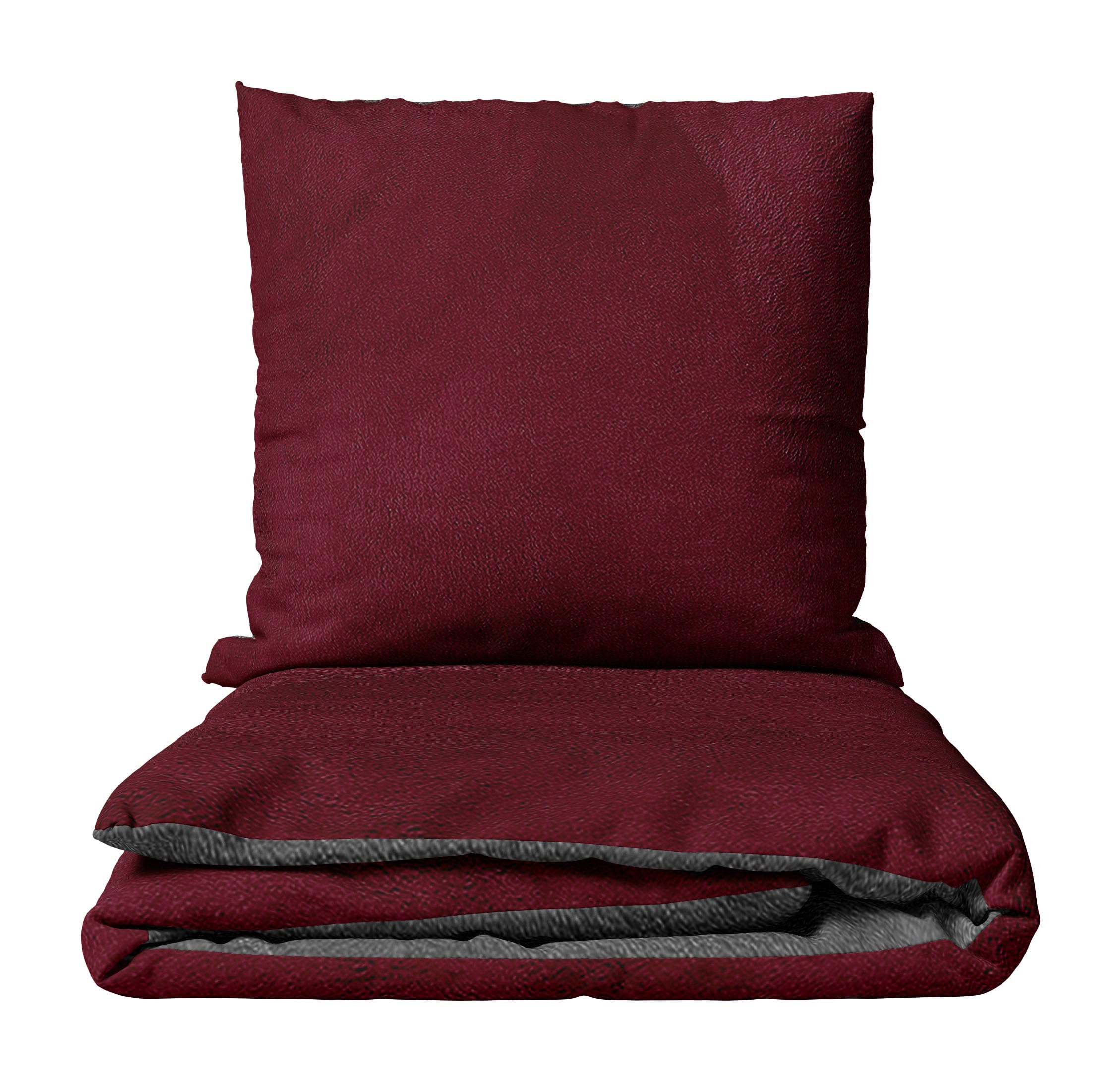 Leonado Vicenti Winter Bettwäsche Thermo Fleece Uni Flauschige Wendebettwäsche Set warm Bezug kuschelig, 4teilig, 135x200 cm
