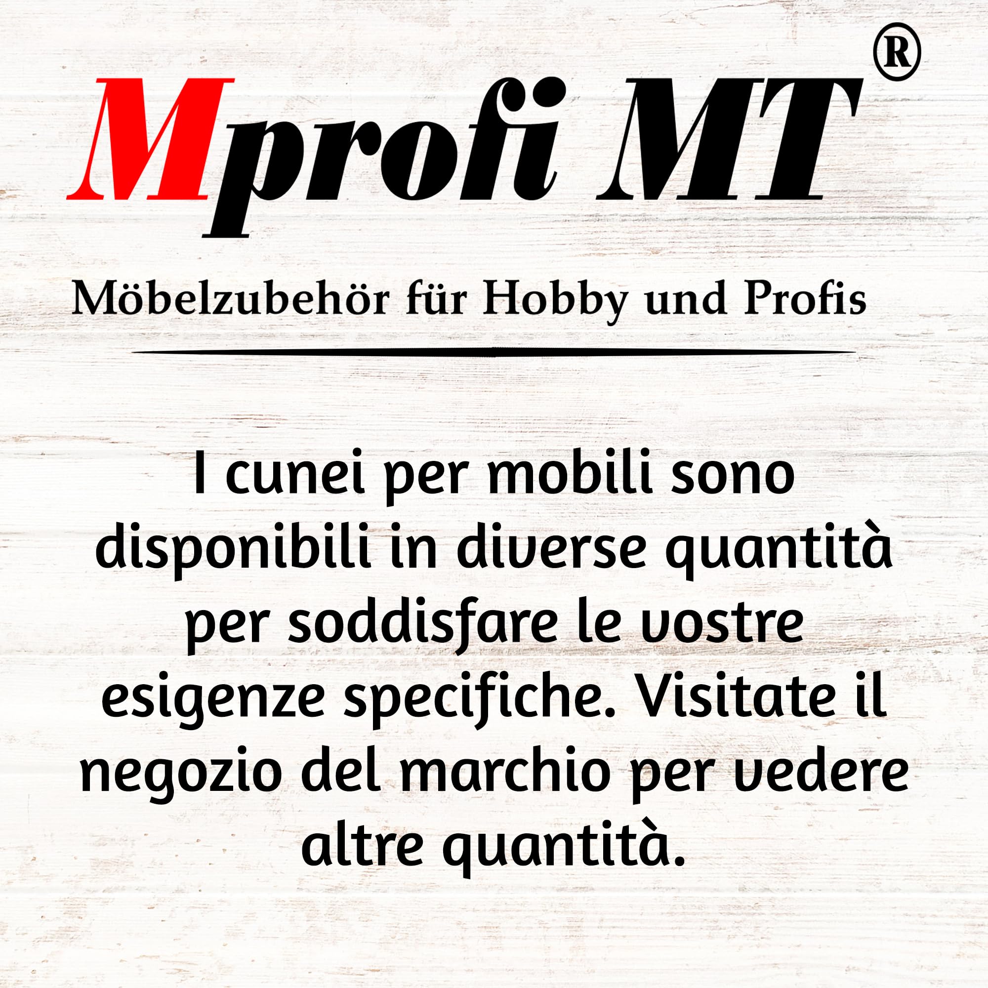 Mprofi MT Cunei per Mobili in Plastica Bianco 100 Pezzi Distanziatori Livellatori Spessori Regolazione