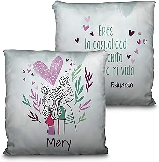 LolaPix Cojín Personalizado Frases. Regalo Personalizado San Valentín. Cojín Personalizado Enamorados. Impresión 100% por ...