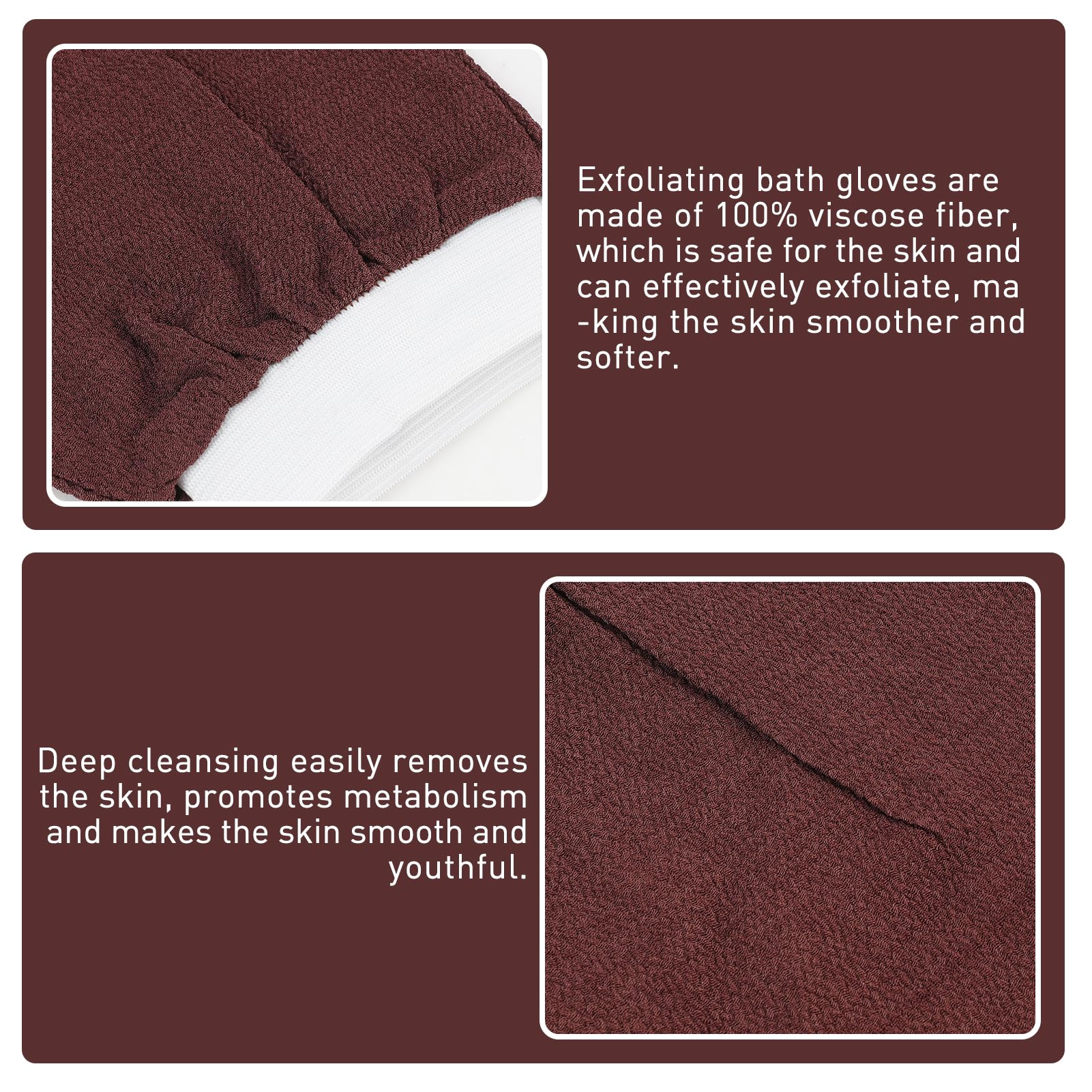 Moroccan Exfoliating Kessa Glove, Premium Hammam Scrub Mitt, Authentic Made in Morocco,for Skin Cleansing Removing Dead Skin - Image 3