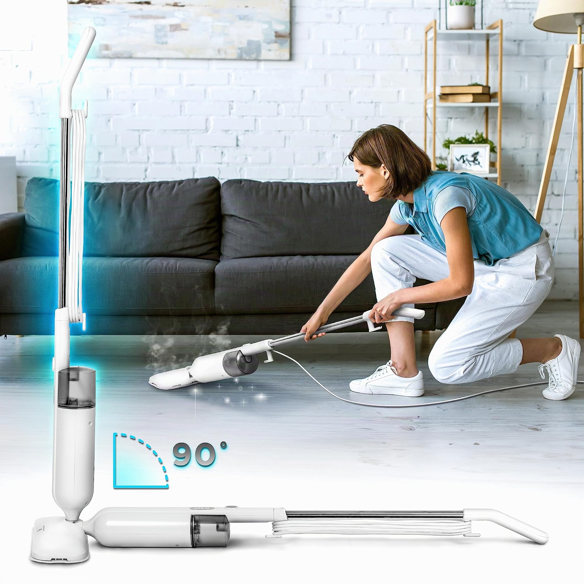 Duronic STM11 Lavapavimenti a vapore 1100W Cavo 4.5m