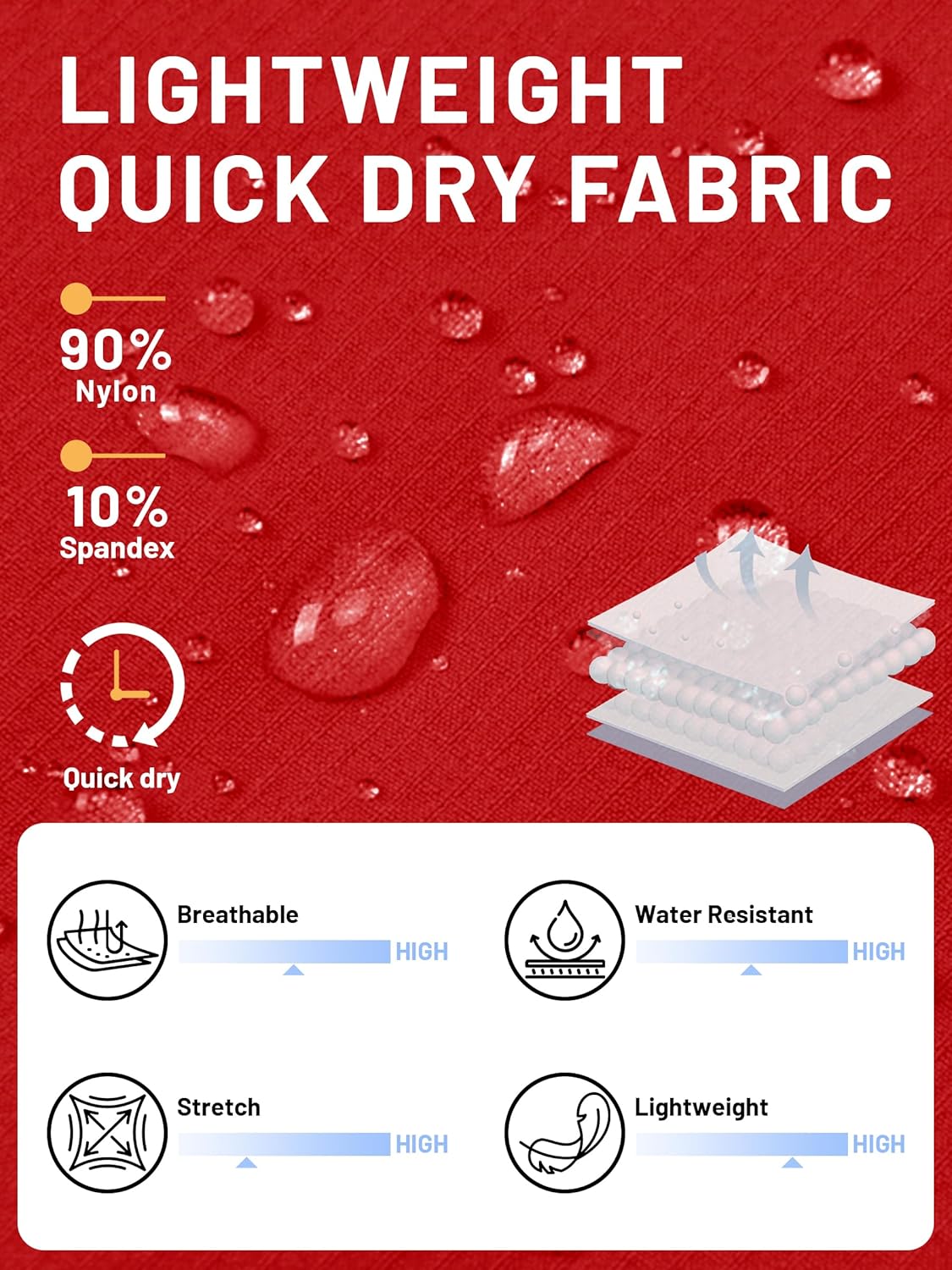 TACVASEN Men's Summer Outdoor Shorts Quick Dry Water Resistant Cargo Casual Golf Work Hiking Shorts (NO Belt) - Image 6