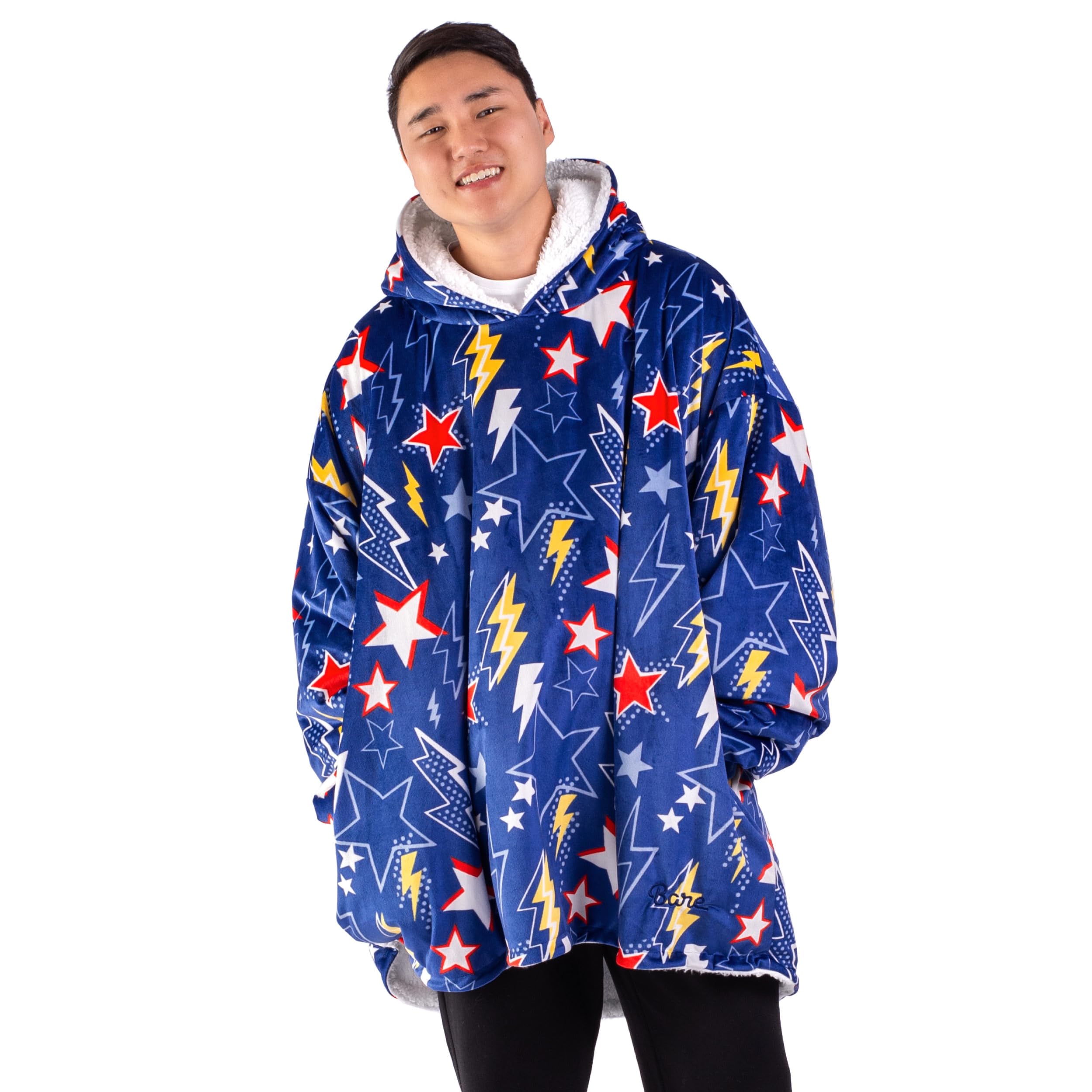 Bare Home Wearable Blanket Hoodie - Soft Plush Sherpa - Warm and Cozy - Oversized Wearable Blanket