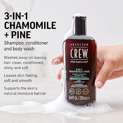 Miniatura 3 de AMERICAN CREW Champú, acondicionador y gel de baño 3 en 1 de manzanilla + pino, 15.2 onzas líquidas (paquete de 1)