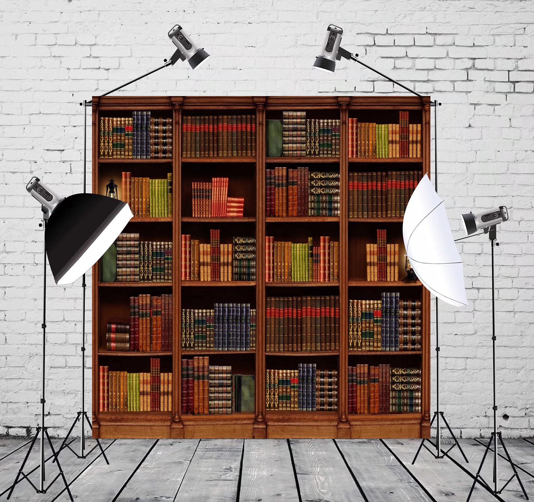 Buy CORFOTO Fabric 6x6ft Bookshelf Backdrop Theme Photography Tall Big