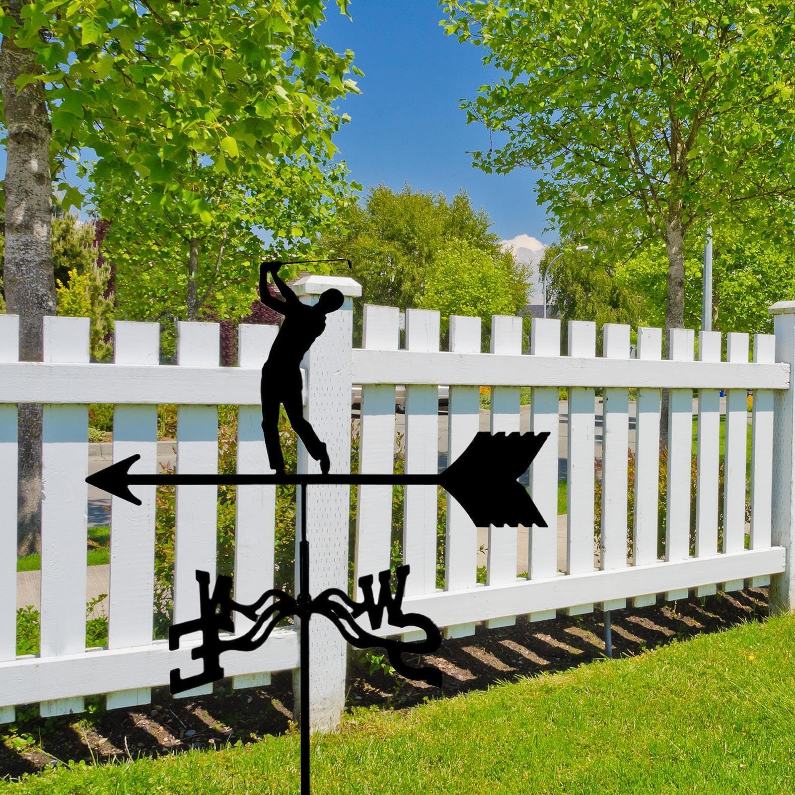 Girouettes de Toit Extérieures | Indicateur De Vent en Métal sur Le Thème du Golf | Girouette À Rotation 360° pour Fixation sur Toit - Convient pour Jardin, Porche, Patio, Pelouse, Cour de