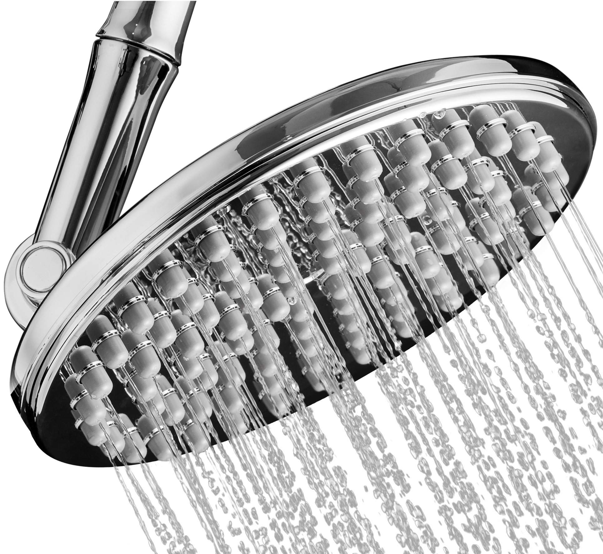 Shower Head | Rainfall High Pressure 9.5? w/Adjustable Extension Arm | 109 Self-Clean Jets | Chrome ABS