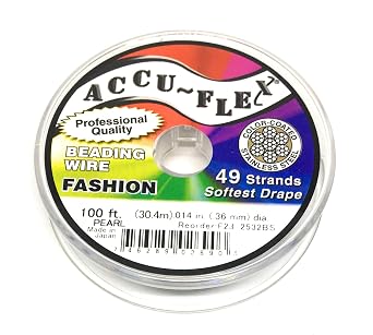Beading Wire Pearl .014 Inch 49 Strand 100 Feet