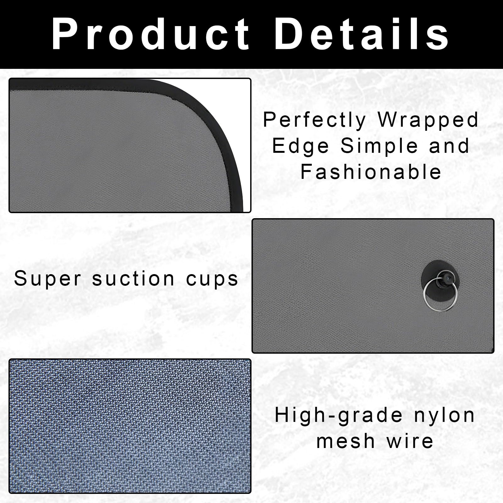 Car Window Shades for Baby - Universal Car Sun Shade for Children UV Protection Sun Visor, 44 x 36 cm, Set of 2-2 - Image 4