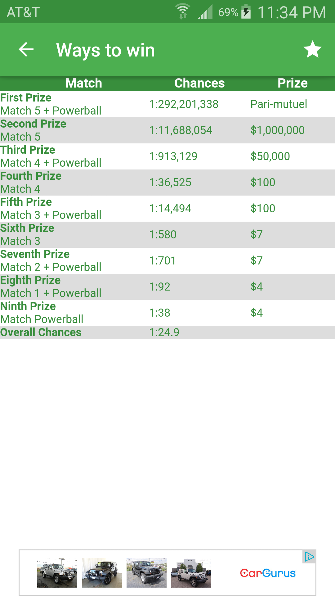 GA Lottery Results App on Amazon Appstore