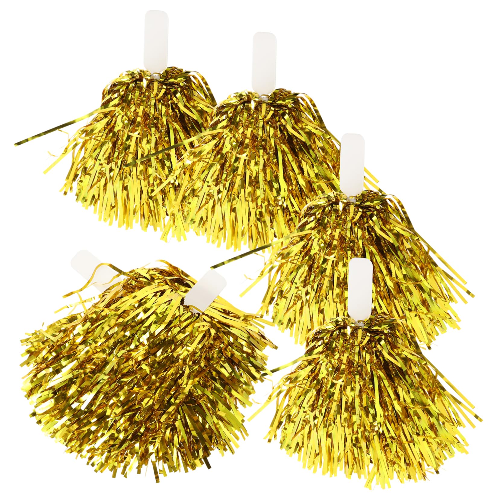 POPETPOP Sports Team Spirit Cheer Pompoms 12pcs Handheld Metallic Pom Poms Cheerleading Props for Events