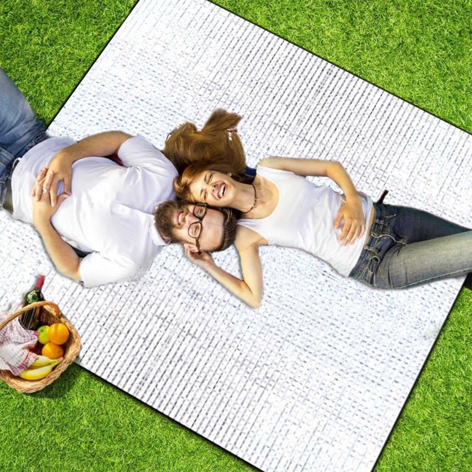 Thermal Tent Mat - 76.7x70.8inch Tent Floor Mat, Foam Aluminum Foil Blanket | Insulating Thermal Camping Mat | Double-Sided Picnic Ground Insulating Pad | Insulating Foil Mat Picnic Mat for Outdoor