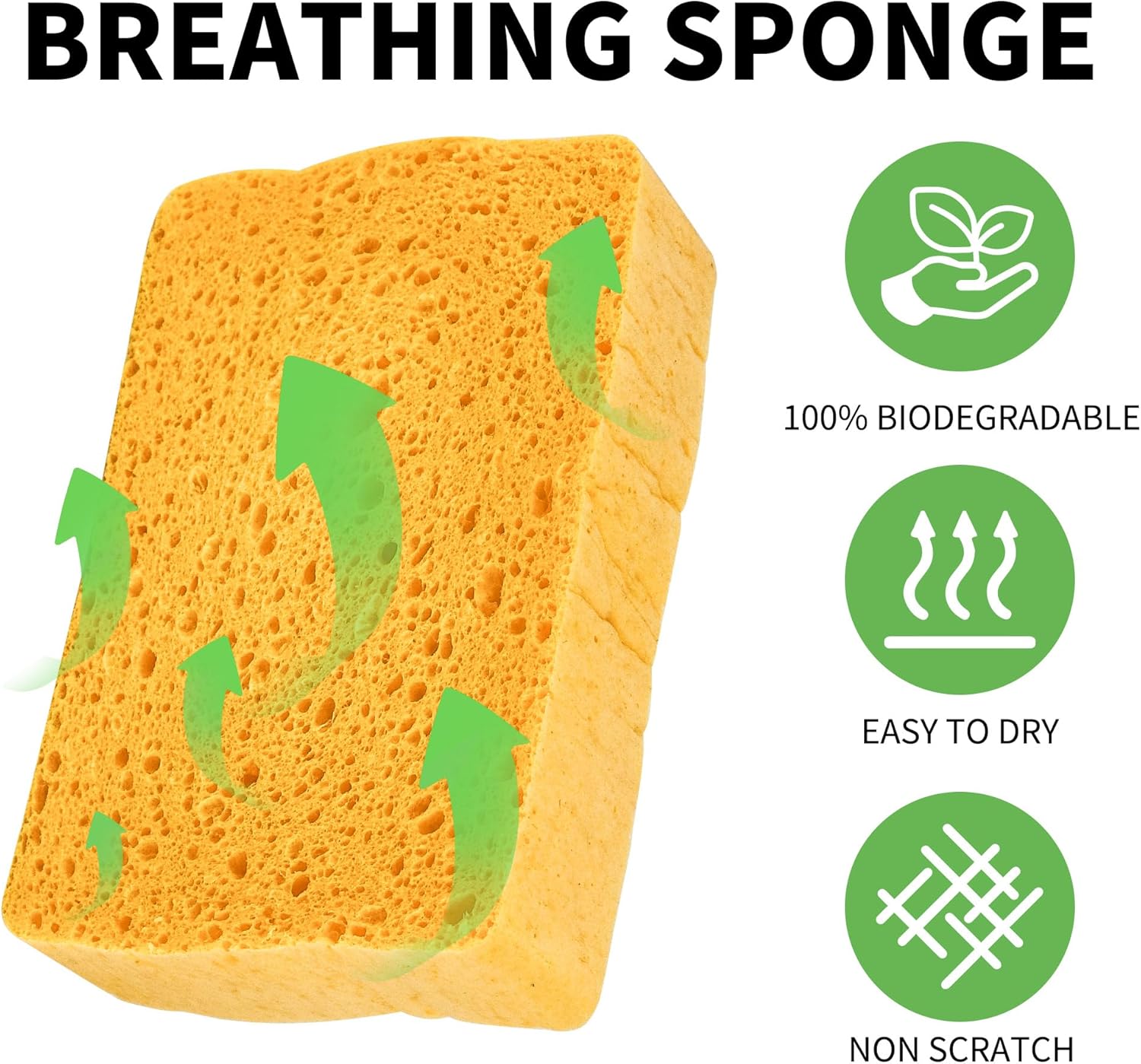 postable Thier -Up Spons - Expanding, Non-Scratch, Plant-Based