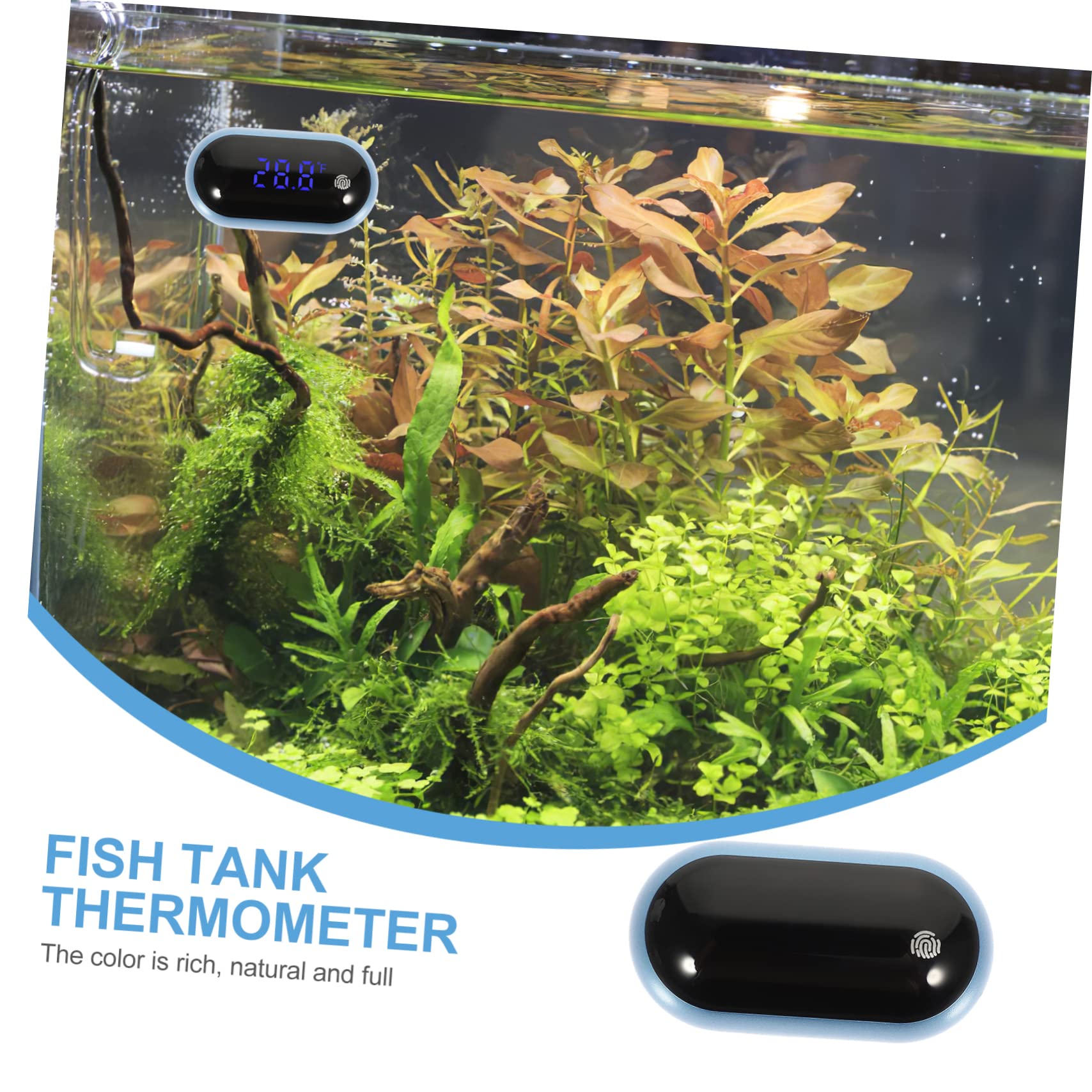 Yardwe 3pcs Fish Tank Thermometer for Household Use Large Screen Digital Easy to Stick Long-Life Battery
