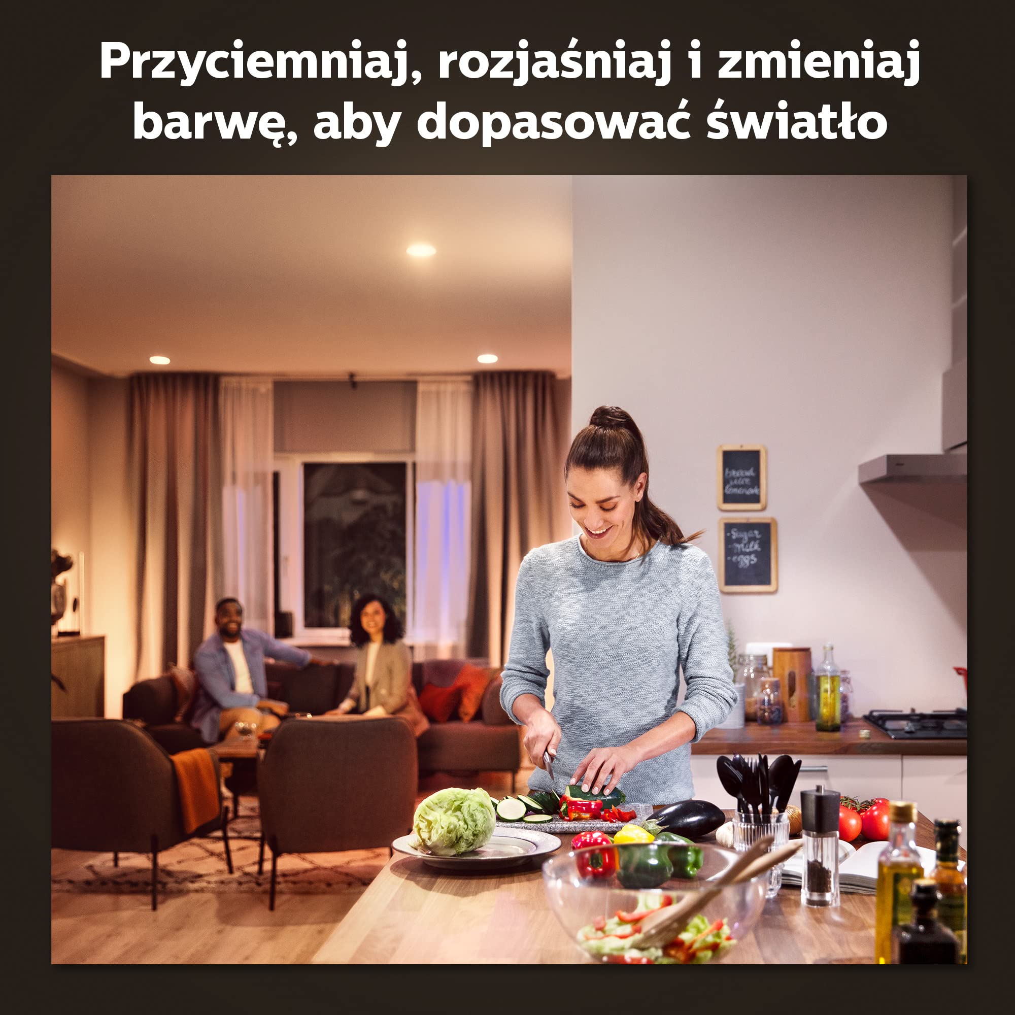 Philips Hue White ambiance Żarówka 2xE27 1100lm, 8W (75W), wiele odcieni bieli, możliwość przyciemniania, inteligentne oświetlenie