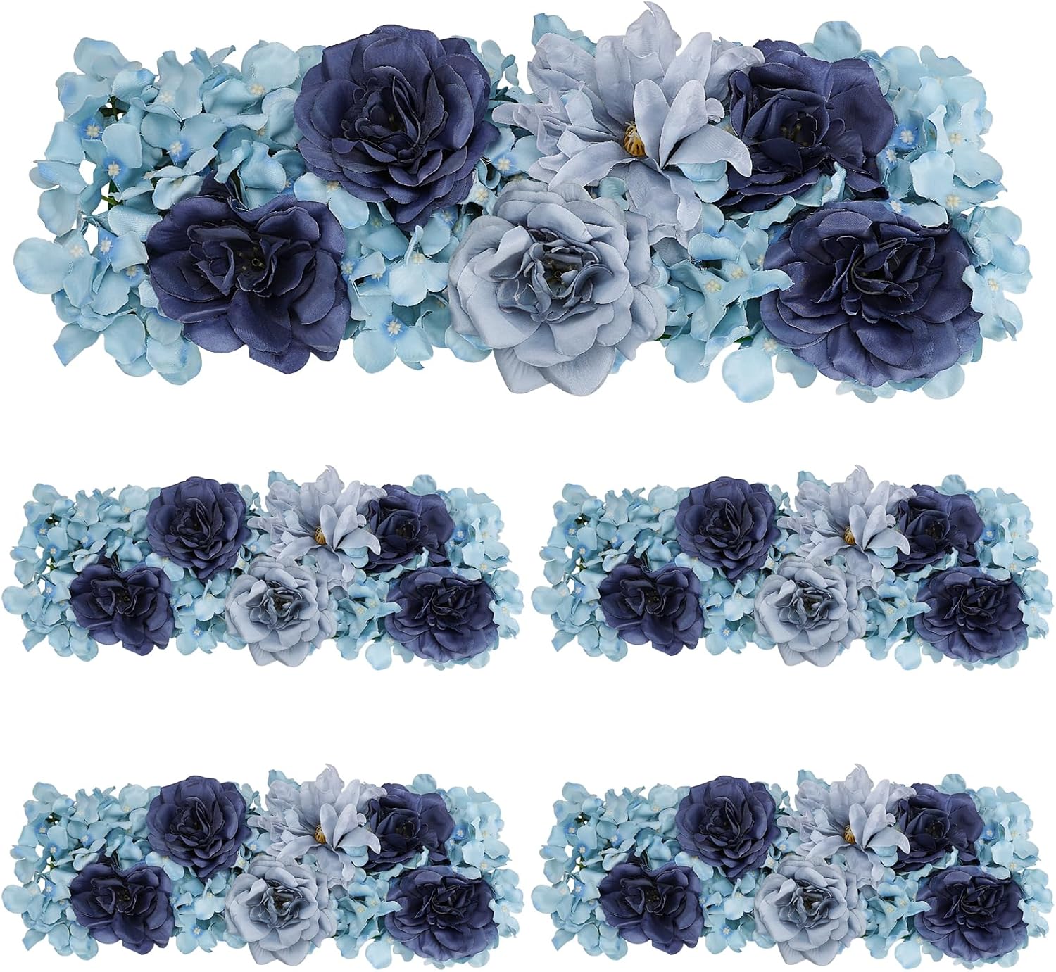 Pack of 6 Artificial Flower Wedding Arch Decorations, 18 inch Floral Centerpieces for Party Bridal Shower Event Table Wall Arrangement - Dusty Rose