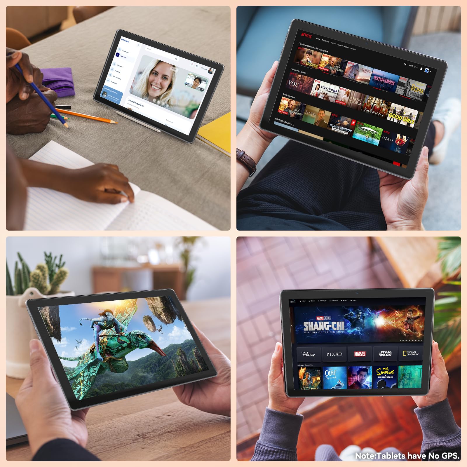 Tablet,10.1" Android Tablet with Octa-core Processor 20GB RAM 64GB ROM HD IPS Touchscreen 8H Battery, Wi-Fi 6, BT 5.0, Dual Camera, Android 15 Tablets 2025