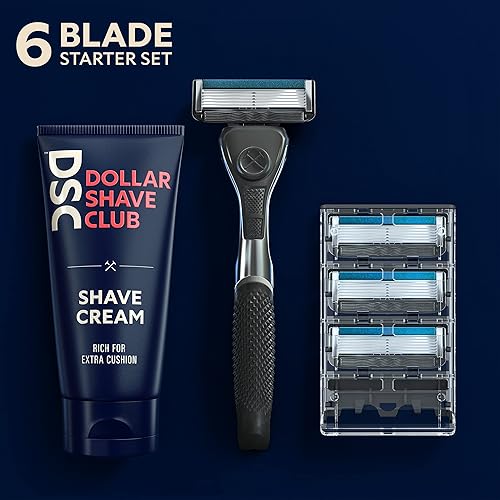 Miniatura 2 de Dollar Shave Club  Mango de afeitar Diamond Grip Club cartuchos de afeitar Club de 6 cuchillas crema de afeitar con aloe y aceite de coco mango