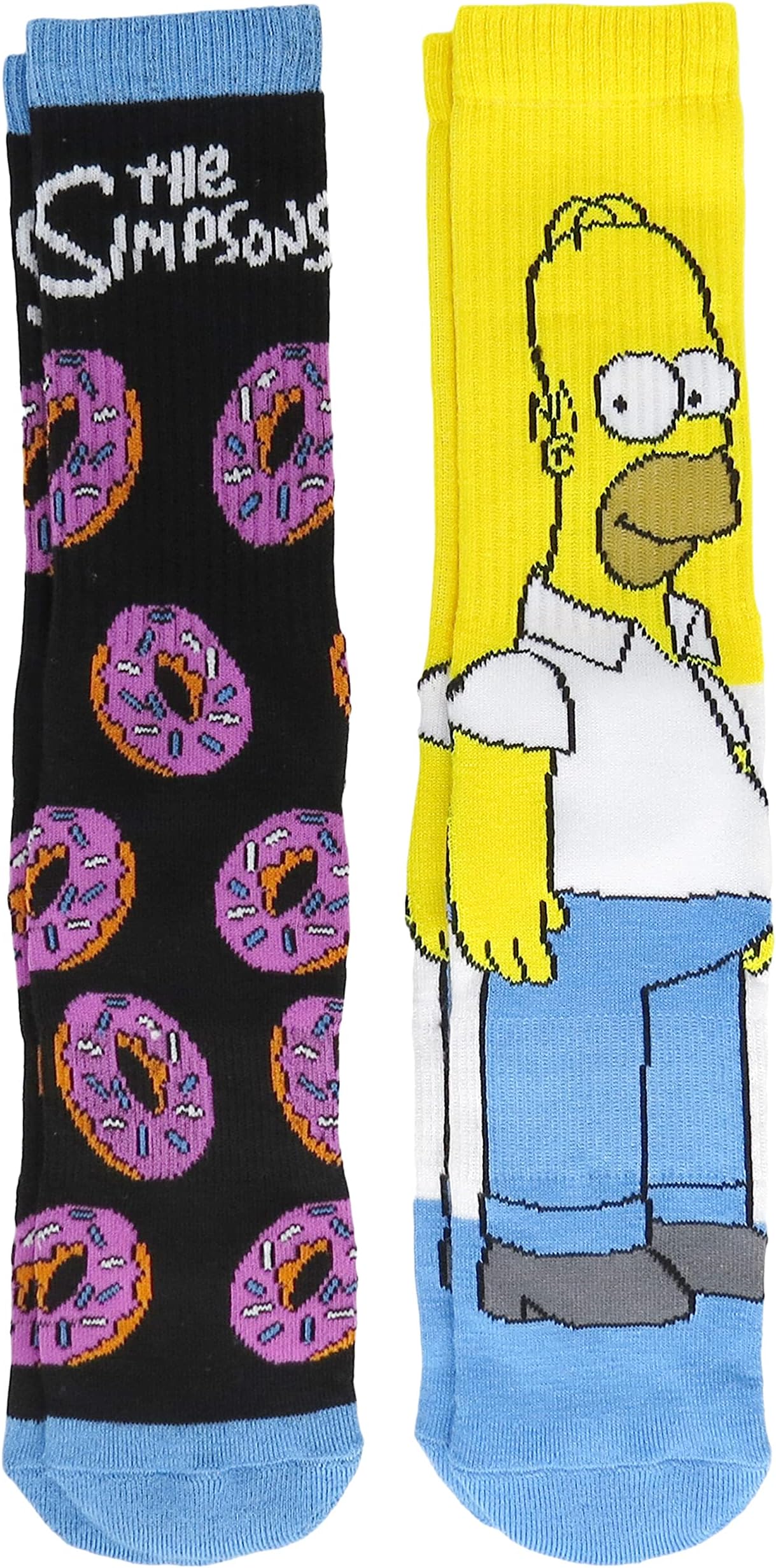 Hyp The Simpsons Casual Crew Socks 2 Pair Pack Size 6-12