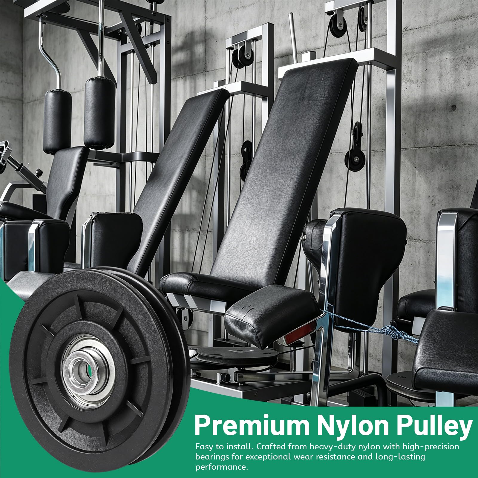 lalago Puleggia Palestra 90mm, Pulegge Fitness, Carrucola Resistente all'Usura per Attrezzature Fitness