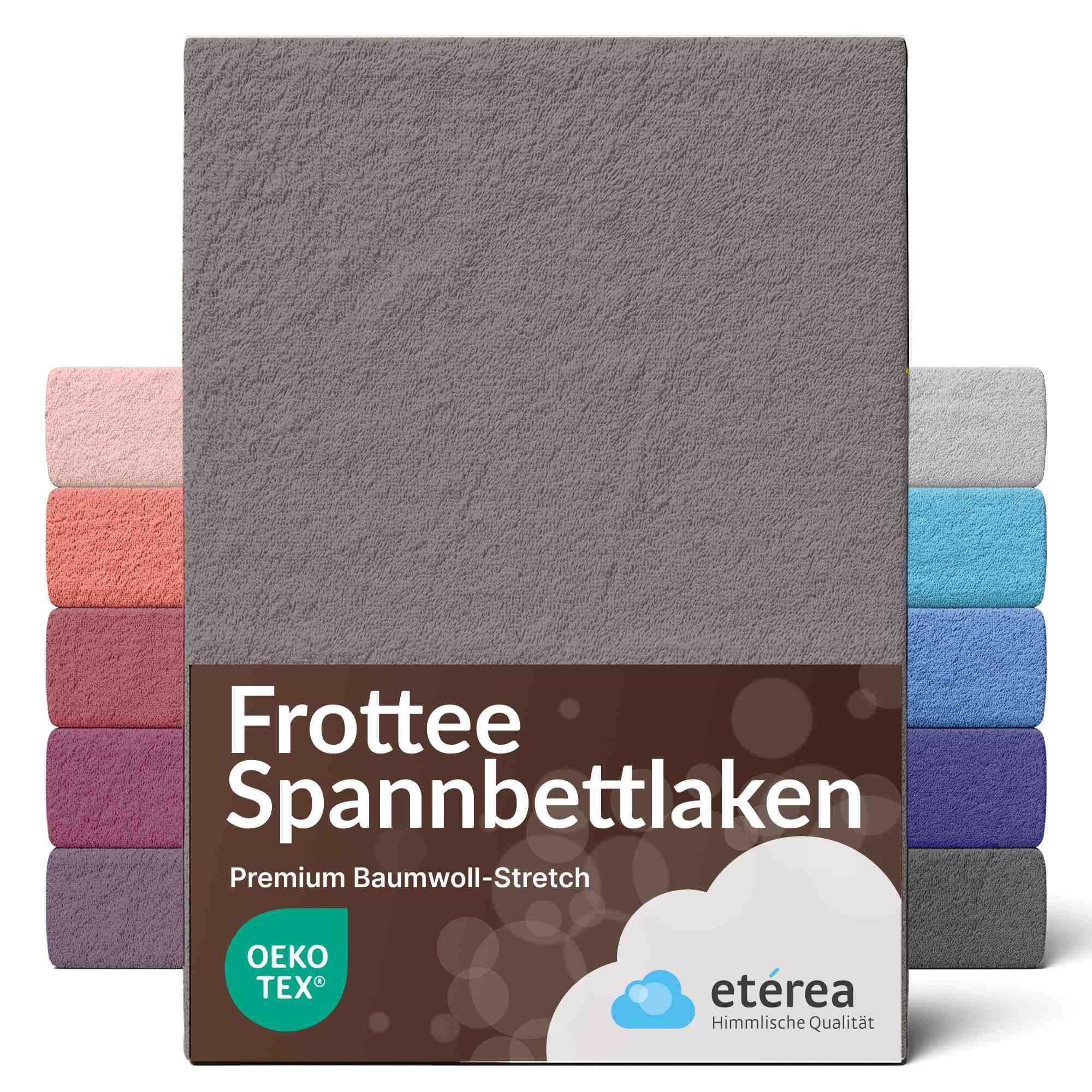Drap-housse éponge extensible matelas boxspring gris 140x200 cm