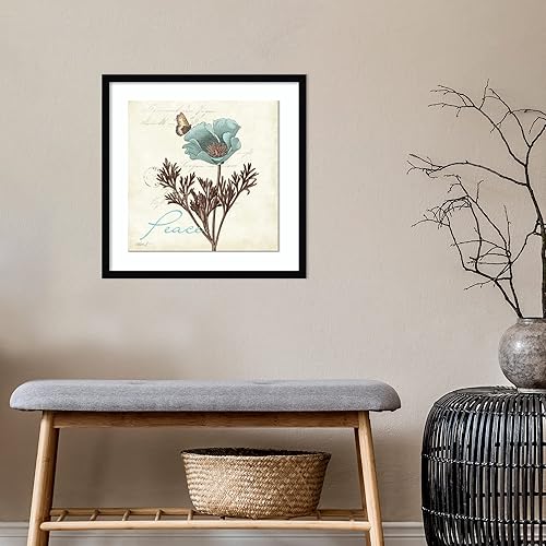 Miniatura 5 de Amanti Art Katie Pertiet - Lienzo decorativo para pared, 21 x 21 pulgadas, toque de azul I Peace, por Katie Pertiet, arte de pared de flores,