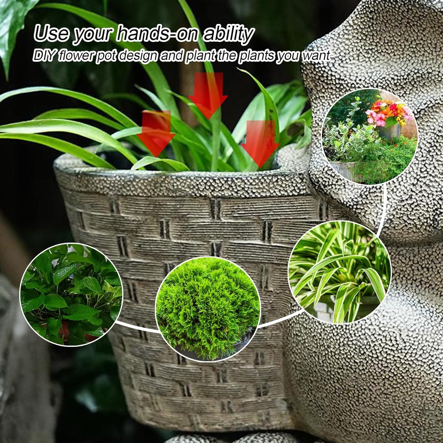 Garden Pond Spitters, Animal Pond Fountains, Fish Pond Water Circulation Outlet Landscaping, Garden Decor for Koi Pond, with Water Pump and Hose