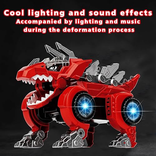 Miniatura 6 de Automatic Transforming Toy Car Transformed into a Dinosaur Novelty Toys Fun Toys Music with Lighting Birthday Gift Surprise