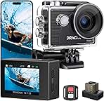 Dragon Touch 4K30FPS Action Camera Vision 3 20MP 100FT Underwater Camera 170° Wide Angle WiFi Sports Waterproof Cam with Remote 2 Batteries and Mounting Accessories Kit
