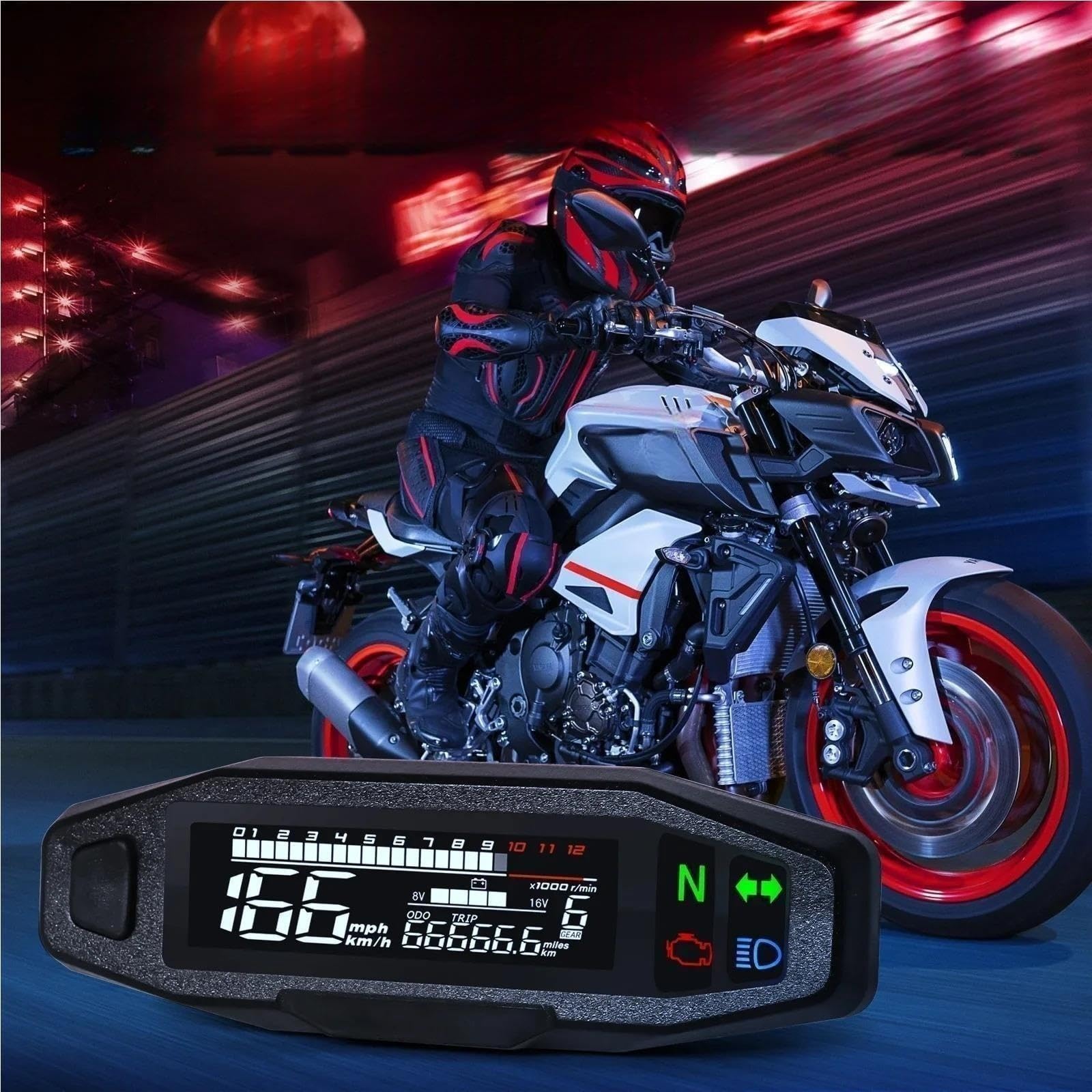 motocicleta Velocímetro Tablero Digital De Motocicleta