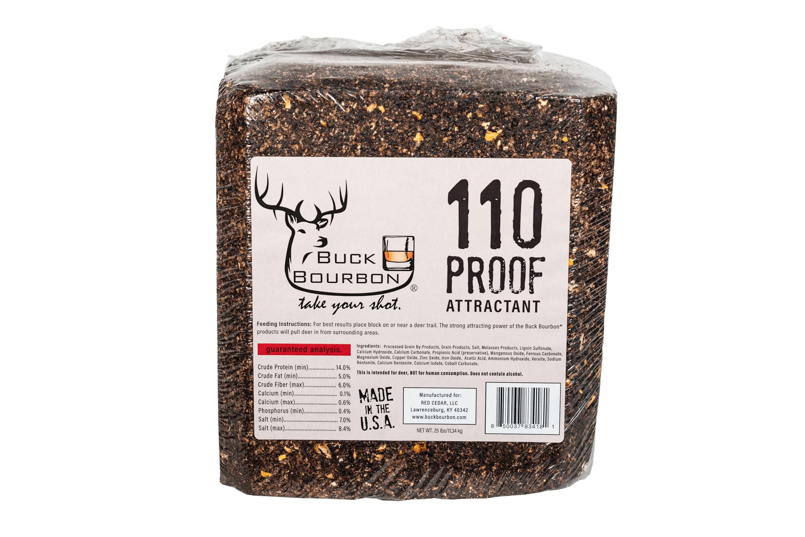 Buck Bourbon 110 Proof Deer Attractant Block, 25 Pound