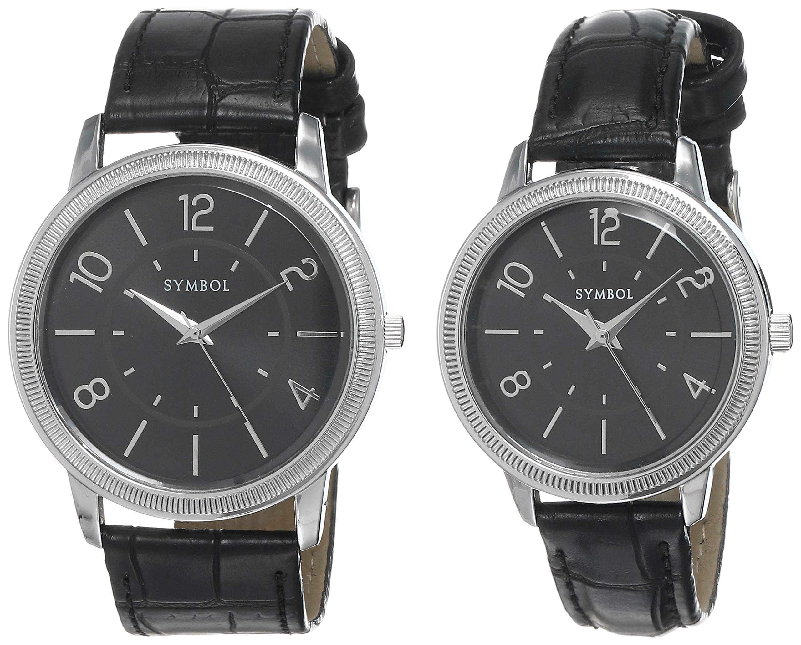 Amazon Brand - Symbol Unisex Faux Leather Analog Black Dial Watch-Amz-Dw-C-Sp1D, Band Color-Black (B08LWQKCXX) Amazon Price History, Amazon Price Tracker