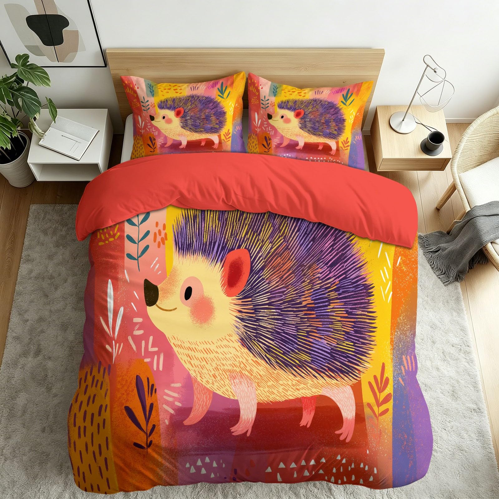 Housse de couette 140x200 cm forêt pour lit enfant 1 personne