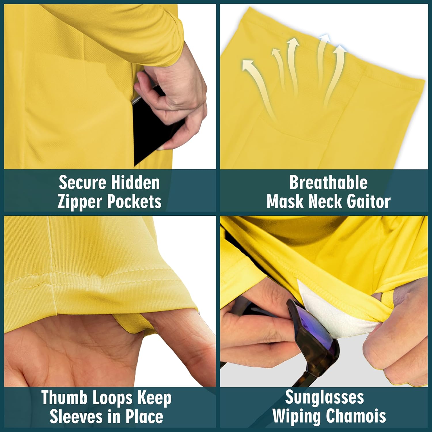 Palmyth Fishing Hoodie for Men Long Sleeve Sun Protection UV UPF 50+ Shirts - Image 4