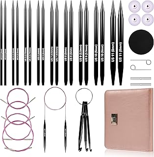 Froggod 4.53-inch (11.5cm) Interchangeable Circular Knitting Needles Set...