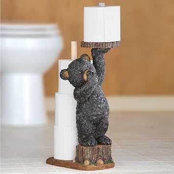 Aurrra Northwoods Bear Cub Toilet Paper Holder, 22 H