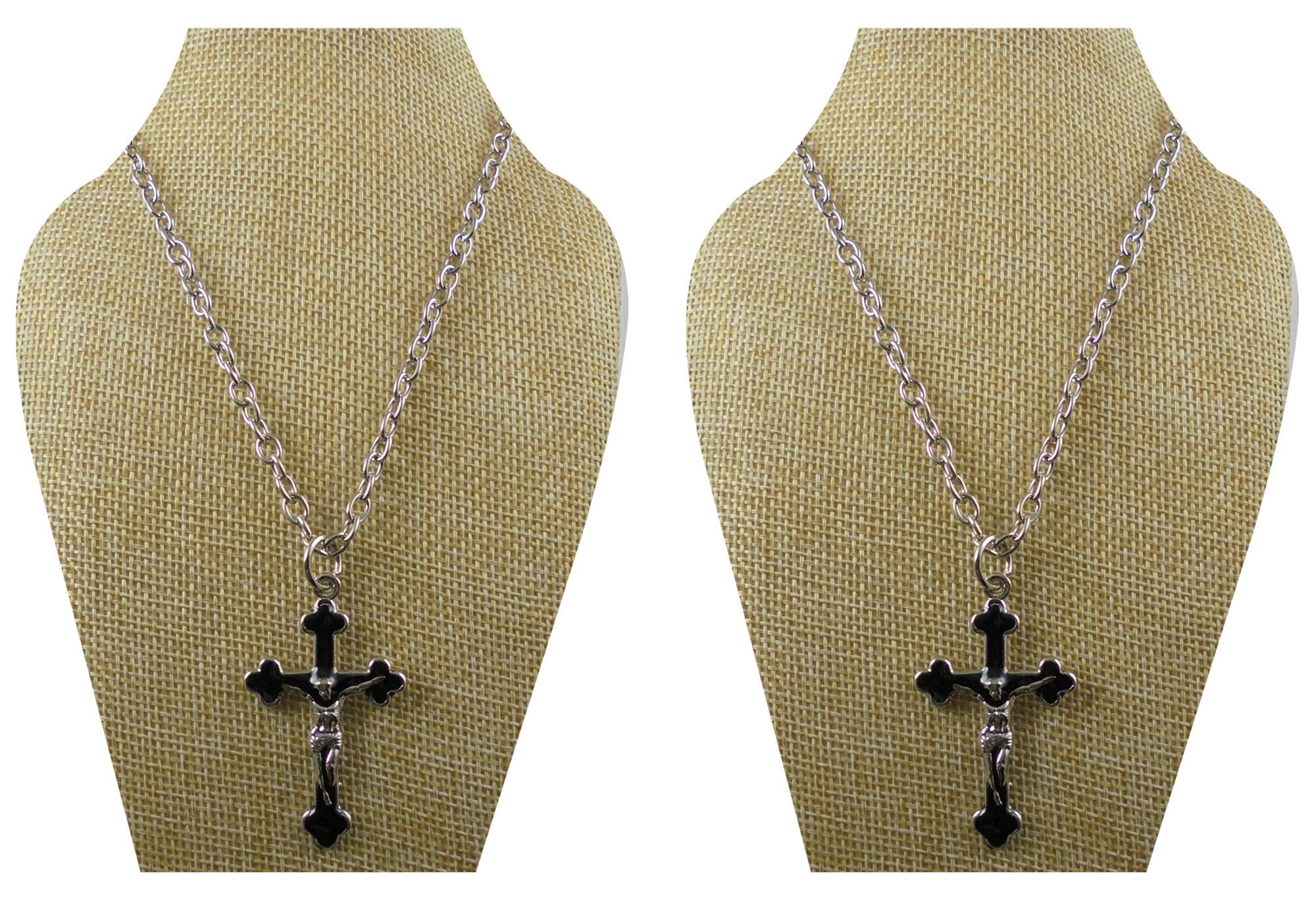 eshoppee Jesus Christ Cross Sign Locket Pendant with Chain Mens Necklace Set of 2 pcs for Man and Women (B079ZXMMFK) Amazon Price History, Amazon Price Tracker