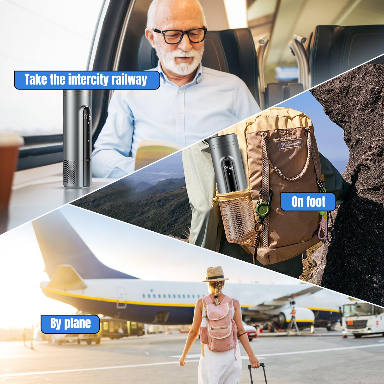 Insulin Cooler Travel Case TSA Approved - Tragbarer Diabetiker Medikamentenkühler mit USB-Lade- & Backup-Akku, hält Insulin bei 0-18°C, passend für 1-7 Stifte, für Reisen & den täglichen Gebrauch