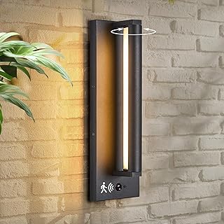 Modern PIR Motion Sensor Outdoor LED Wall Light, with a Rotatable Beam a...