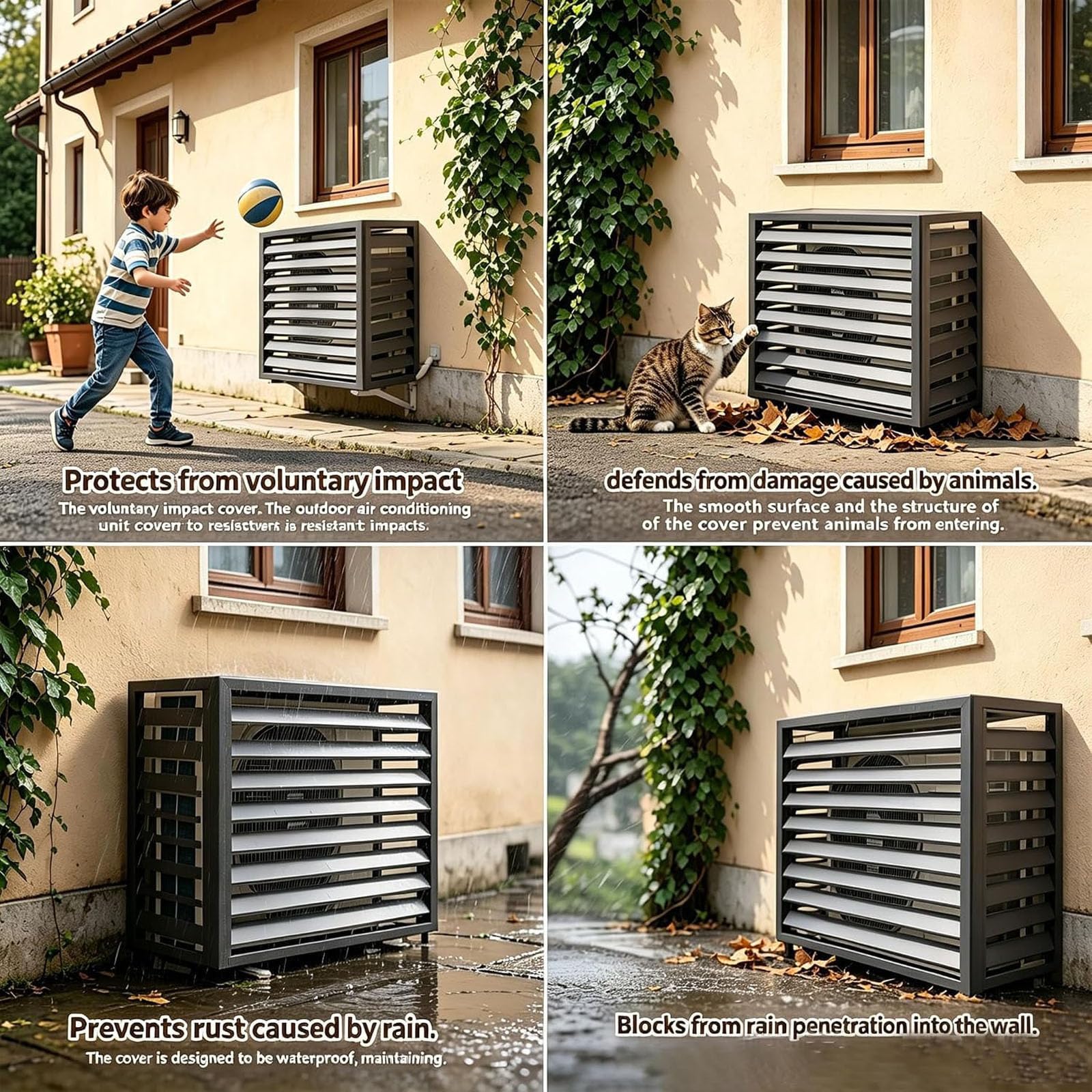 Copertura per Condizionatore in Alluminio, Condizionatore da Recinzione