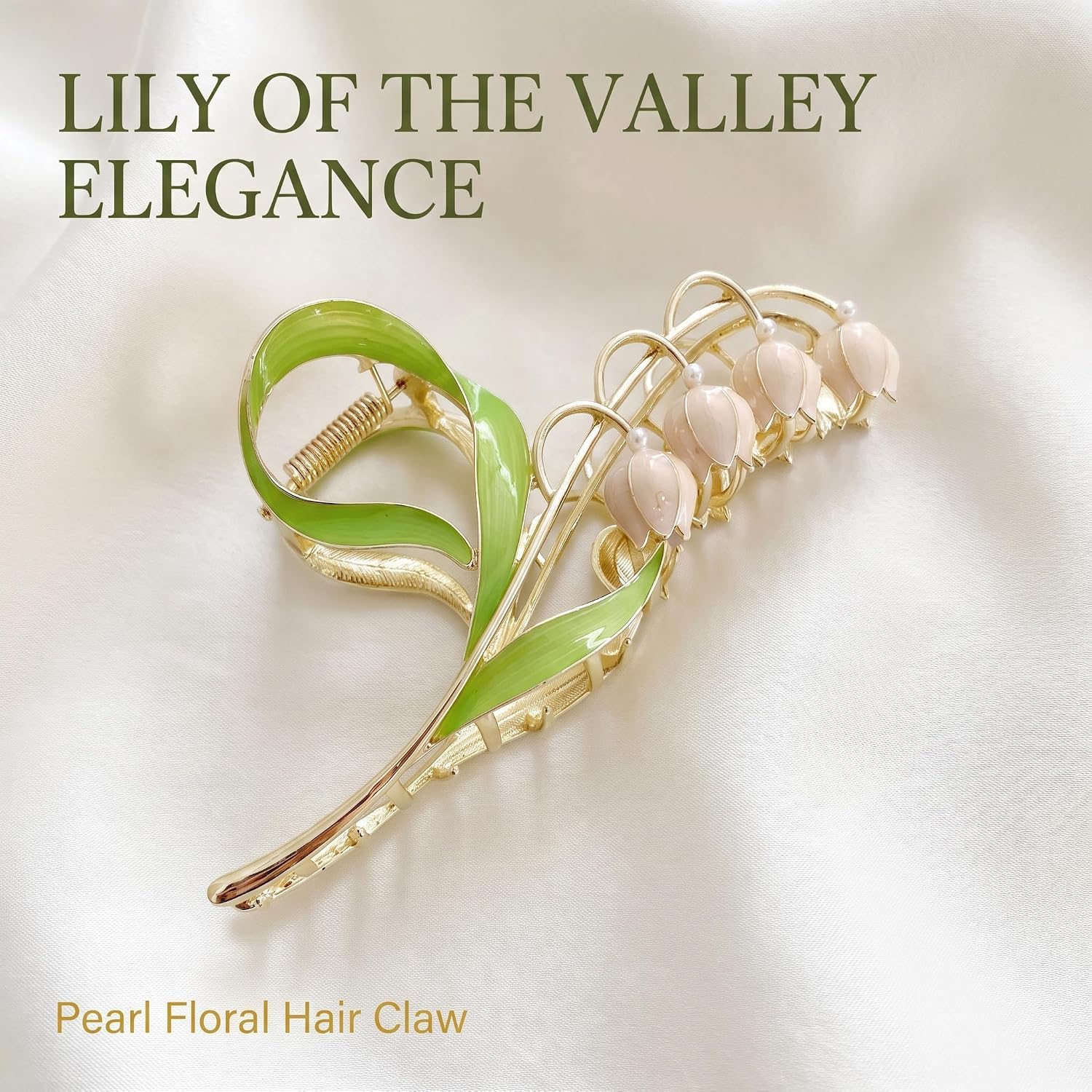 Amazon.com: 1PC Gold Lily of The Valley Flower Hair Clips, Large