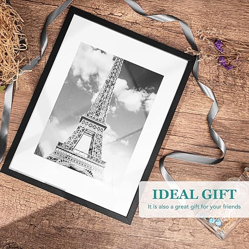 Miniatura 6 de TWING Juego de 6 marcos de fotos de 12 x 16 pulgadas, para exhibir fotos de 8.5 x 11 pulgadas con paspartú o de 12 x 16 pulgadas sin paspartú, juego