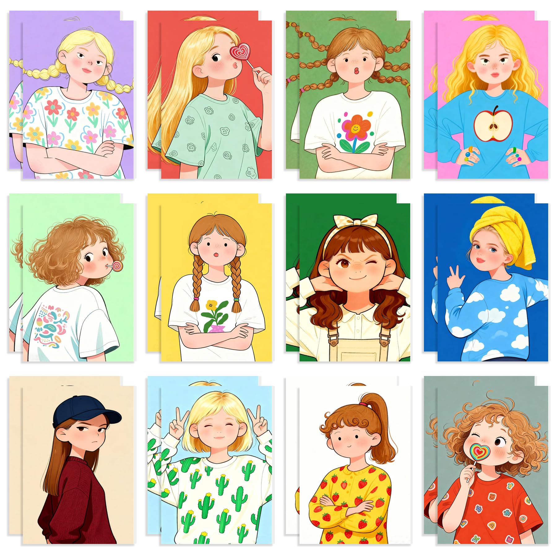 Bindundun 48 Stück Mini-Tagebücher und Schreibblöcke, Notizblöcke, die überall hineinpassen, niedliche Taschennotizbücher für Belohnungen im Unterricht, 12 verschiedene Designs