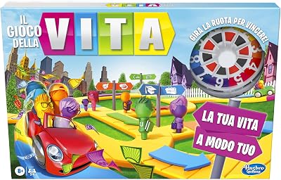 Hasbro Gaming - Il Gioco della Vita, un Gioco Adatto a Tutta la Famiglia per 2-4 Giocatori, Gioco da Tavolo per Bambini Dagli 8 Anni in Su