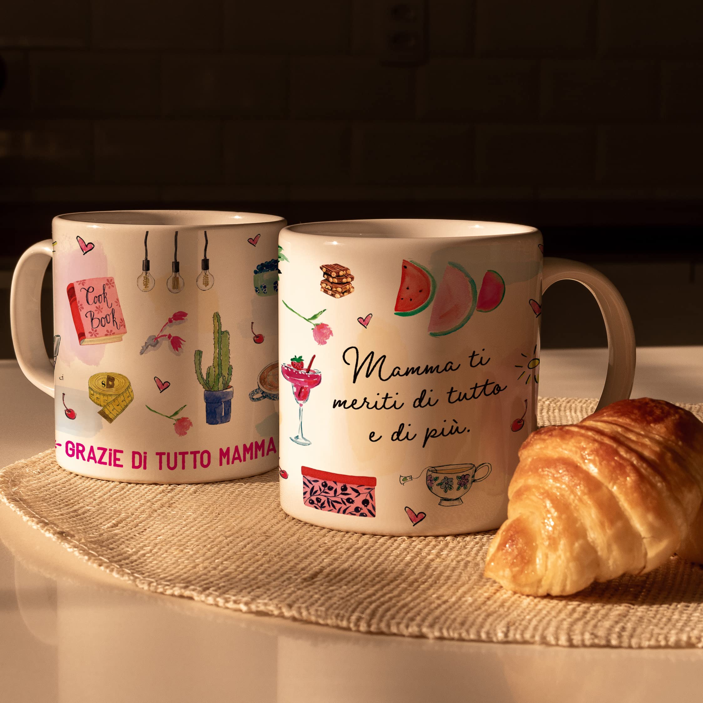 Stuff4 Mamacorn - Tazze da regalo di compleanno per mamma, regalo di buon compleanno, tazze di Natale, tè, caffè, festa della mamma, tazze in ceramica da 311,8 ml, adatte al microonde