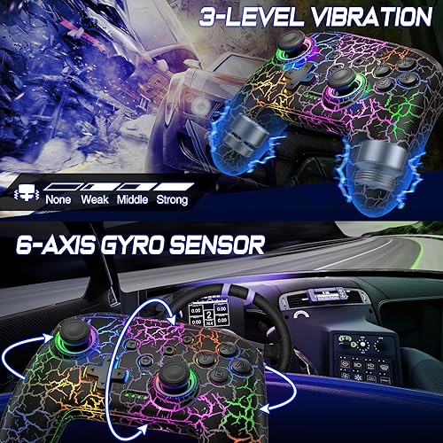 Miniatura 5 de Switch Controllers - Switch Pro Controller Compatible With Nintendo SwitchLiteOLED,Multi-Platform PCIOSAndroid,Wireless Switch Controller With 9