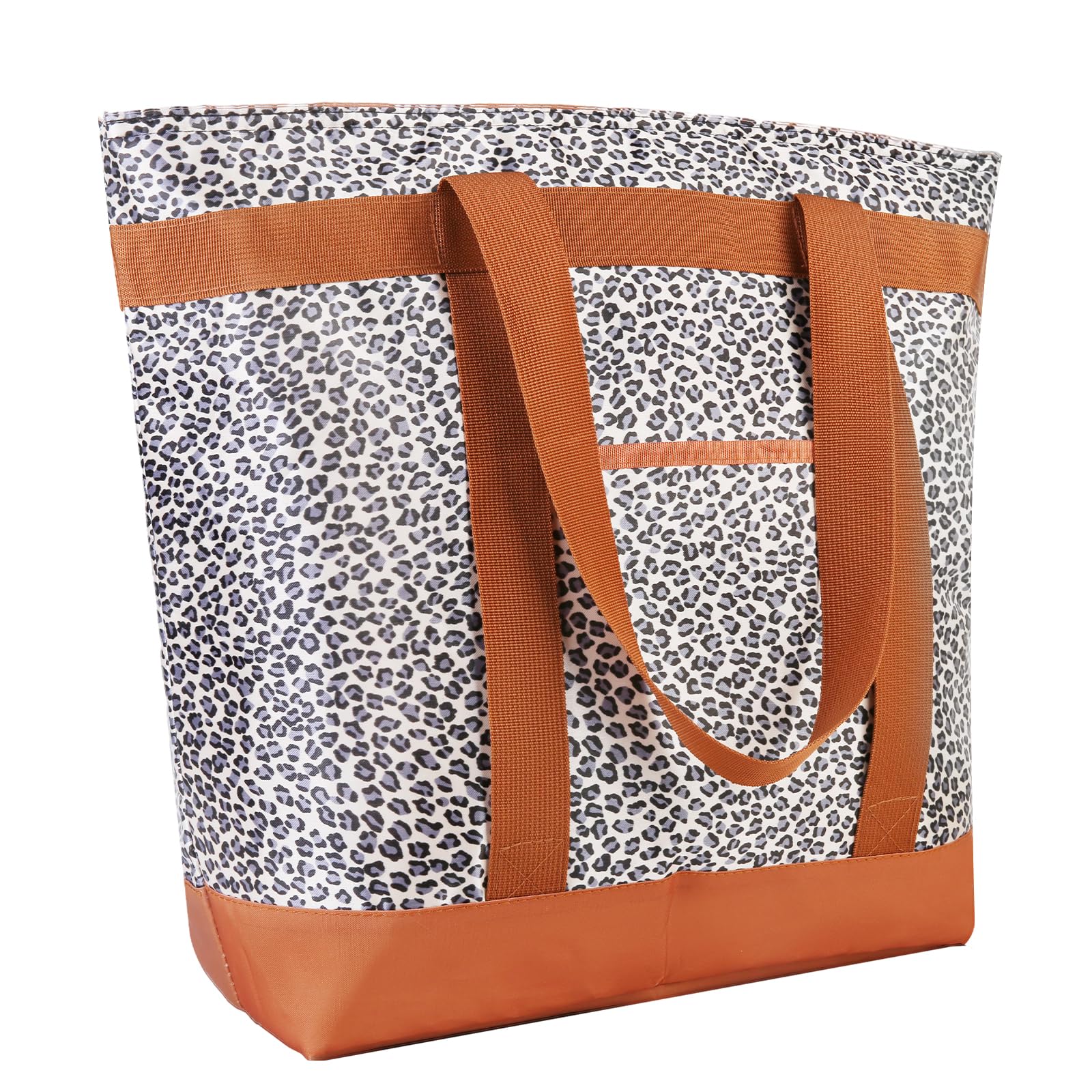 CIVJET Insulated Reusable Tote Bag for Grocery Shopping for Women/Men, Pizza/Food Delivery Bag to Keep Food Cold/Hot for Commercial Delivery Services,