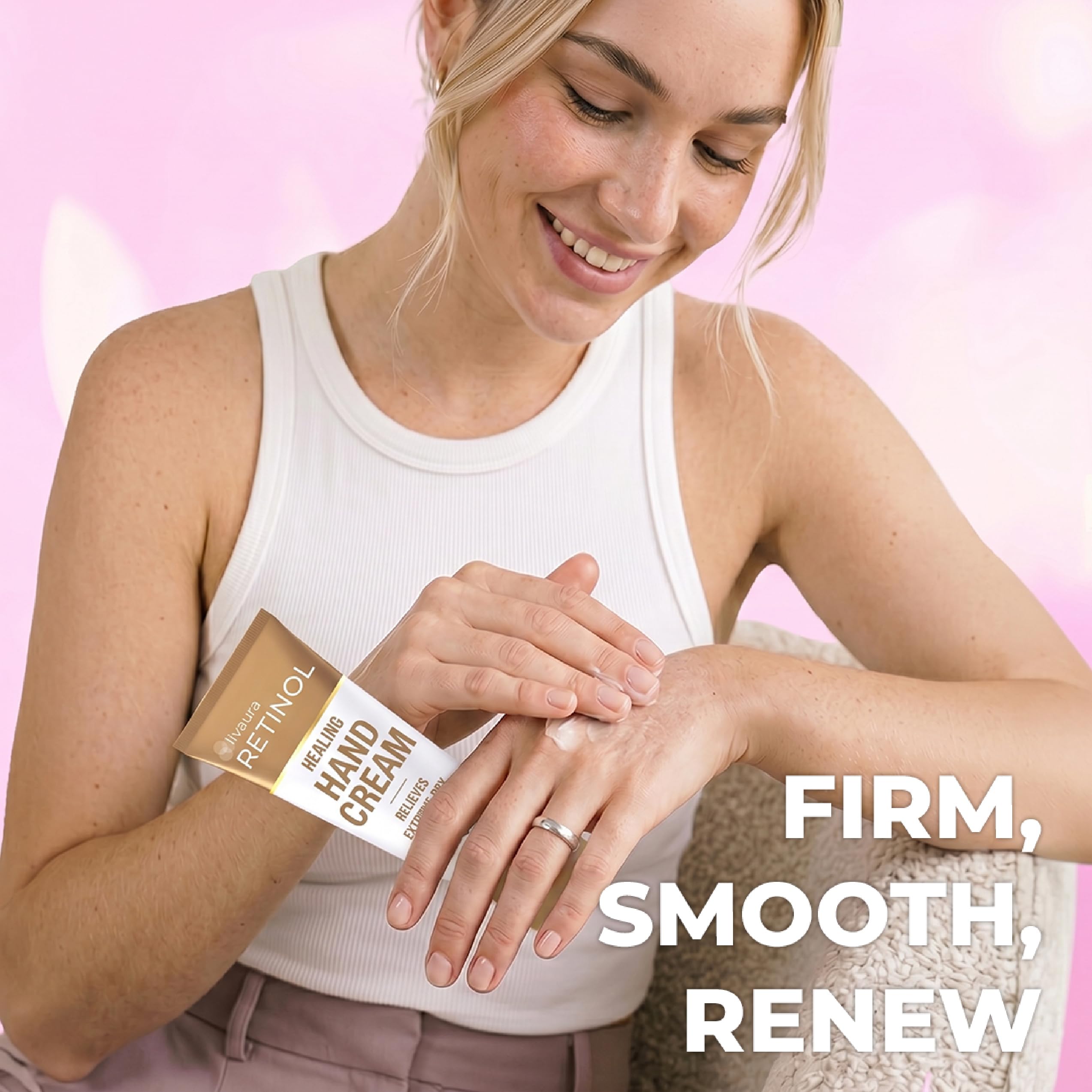 Retinol Livaura Anti-Aging Hand Cream - Oryginalna Marka Dla Młodszych Dłoni - Bogaty, Krem Do Rąk Pielęgnuje I Chroni Skórę, Paznokcie I Skórki - Witamina A Minimalizuje Wpływ Wieku Na Skórę