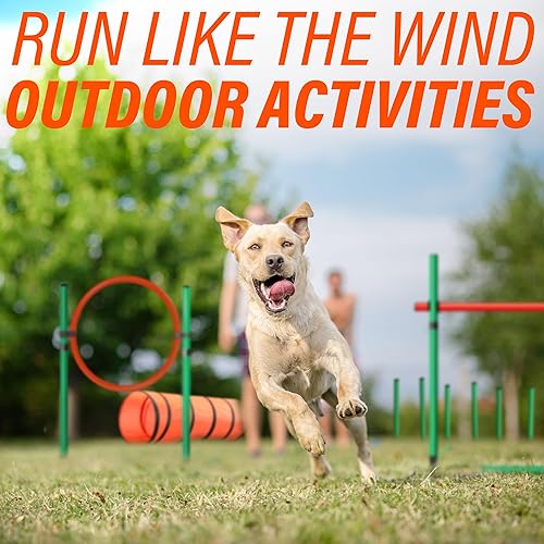 Miniatura 5 de Kit de entrenamiento de curso de agilidad para perros, regalo para carrera de obstáculos, túnel obstáculo, anillo de salto de obstáculos, bastones