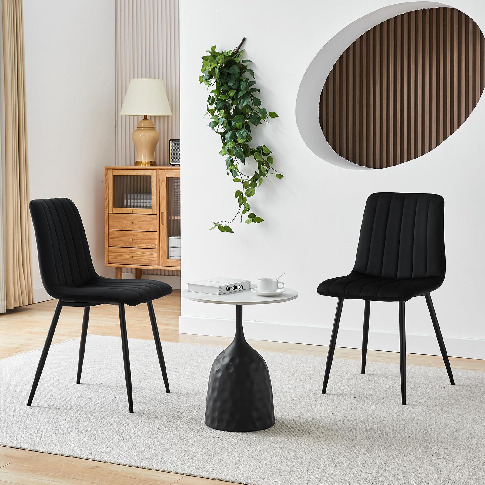 Upholstered Dining Chairs Set Of 2,Modern Kitchen Chairs Mid